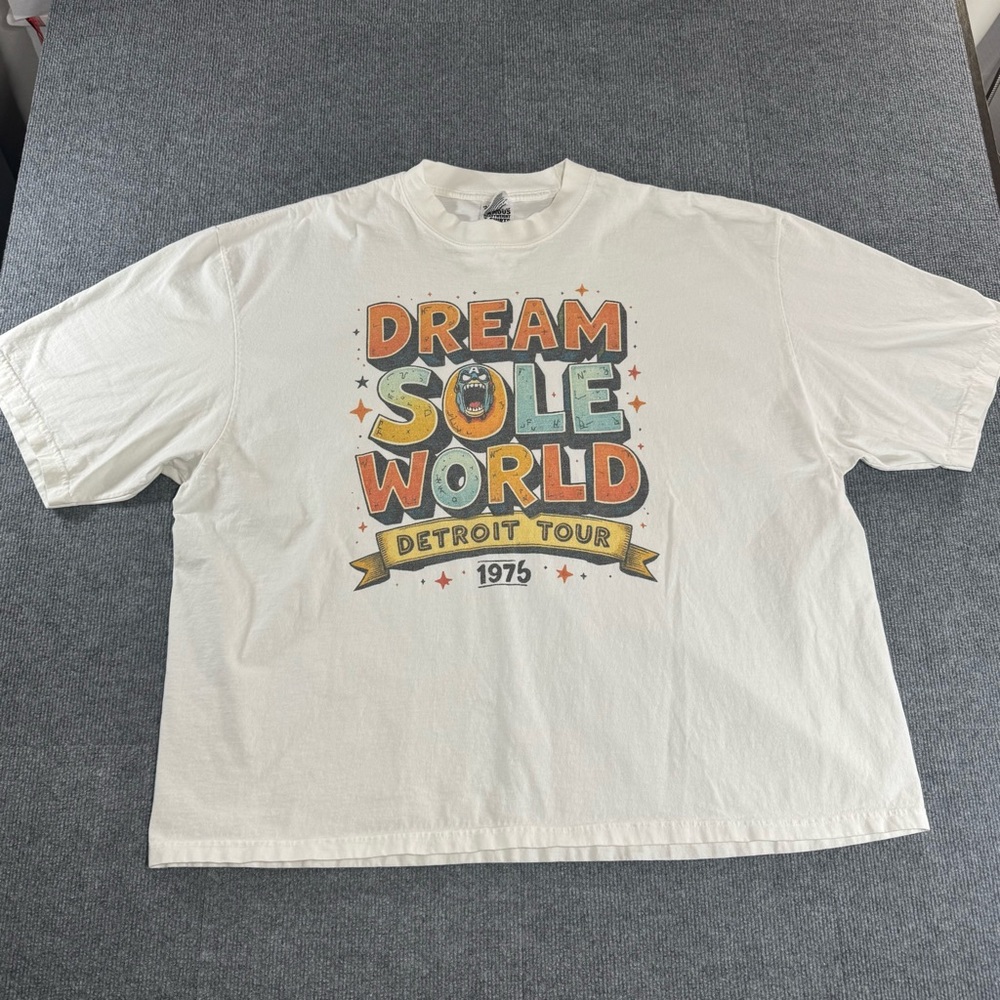 Shaka Wear Detroit Tour 1975 Graphic Tee 2XL Heavyweight Oversized Boxy